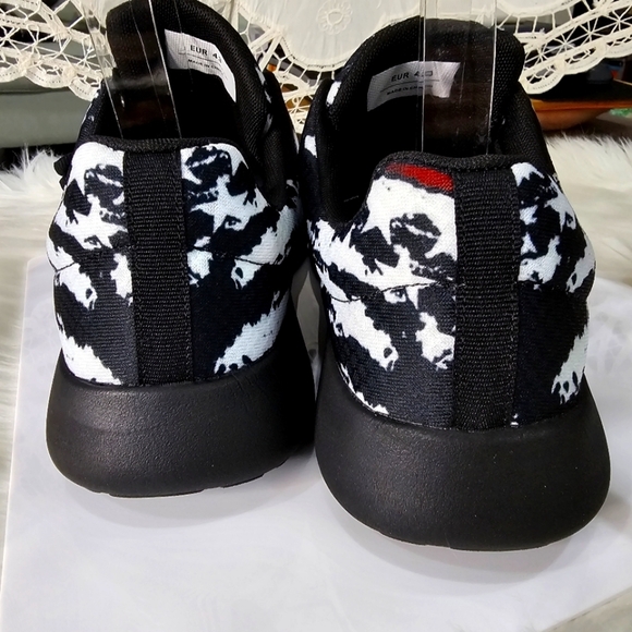Men’s Gothic ✦ Skull Sneakers ✦ Black White Canvas Lace-Up Alt-Core Shoes NWT 10 - Picture 10 of 17